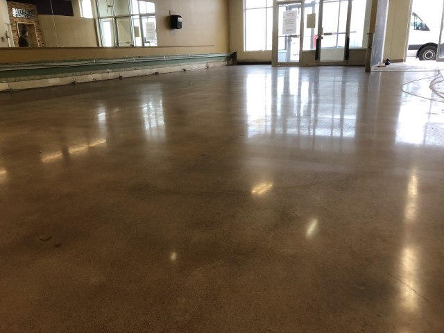 newly polished floor