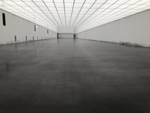 Polished Concrete With Black Stain Project in Aurora