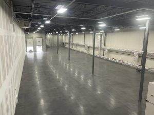 polished concrete with black stain project in toronto