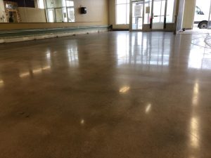 Image depicts commercial concrete floors that have been polished.
