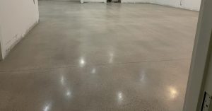 Image depicts a polished concrete floor in Wasaga Beach.