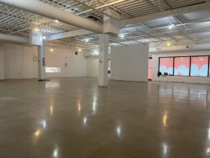 Image depicts a concrete polished floor as part of our concrete polishing for retail store in Oshawa project.