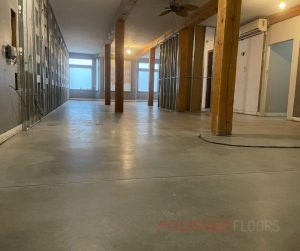 coffee shop concrete floors Toronto