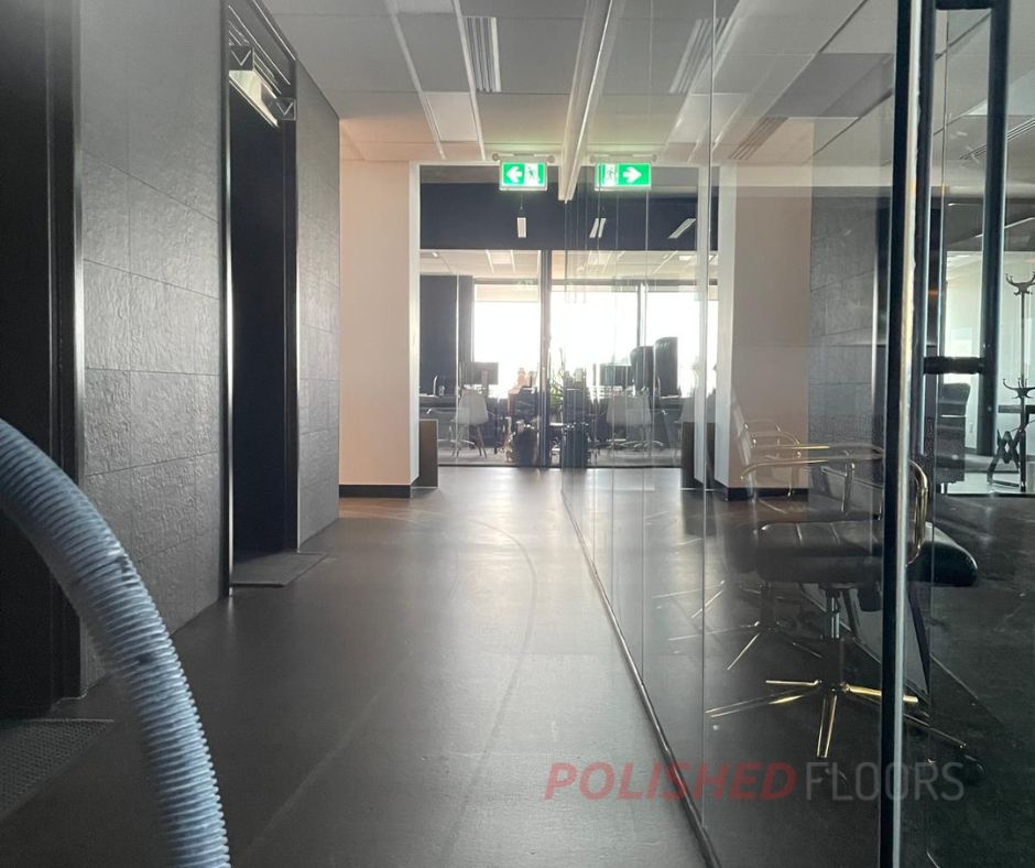 commercial unit concrete floor polishing