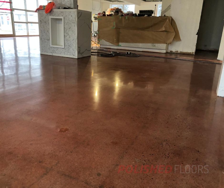 residential bold concrete floor polishing