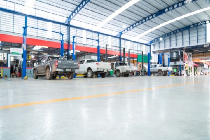 auto facility epoxy flooring
