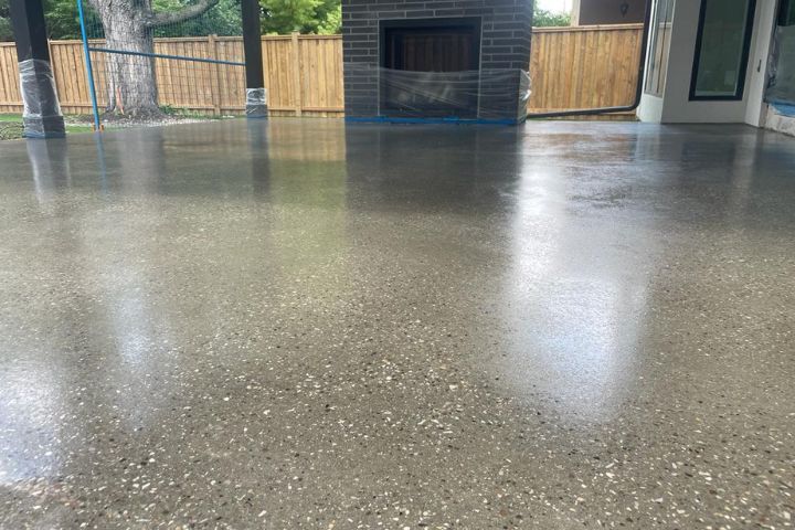 industrial satin finish concrete loft