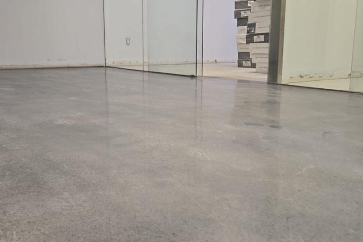 residential matte finish polished concrete living room