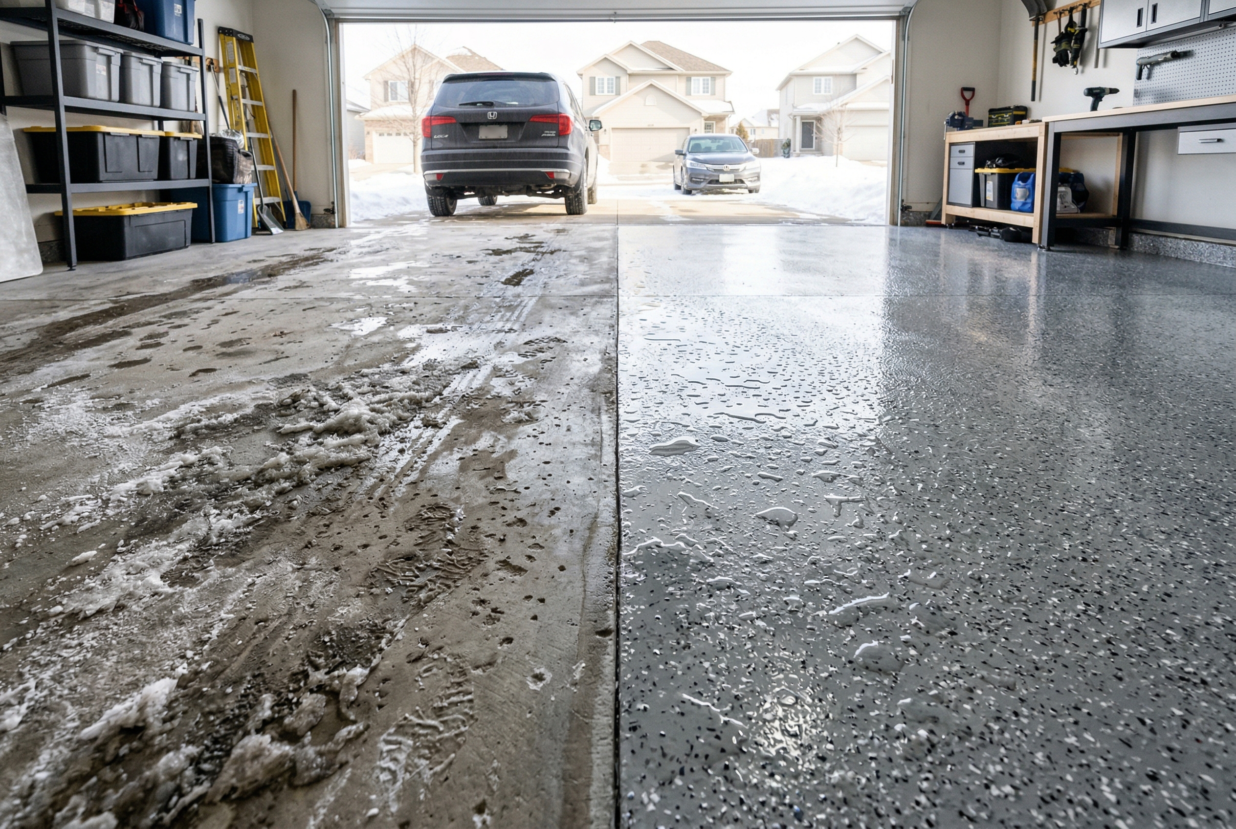 polished garage epoxy vs polyaspartic toronto winters 2026 body2
