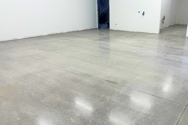 commerical space semi gloss polish floor