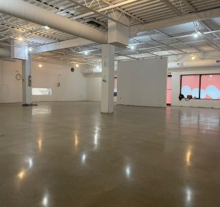 Image depicts a concrete polished floor as part of our concrete polishing for retail store in Oshawa project.