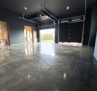 double door garage floor polishing