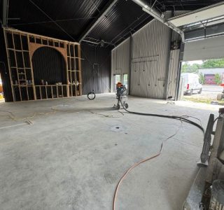 industrial flooring prep mechanic shop