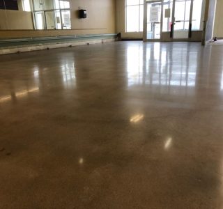 Image depicts commercial concrete floors that have been polished.