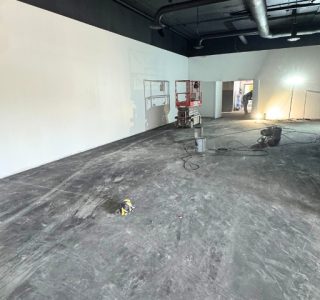 polished concrete project for retail store